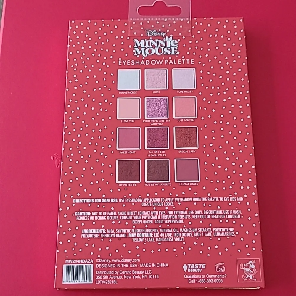 Disney Minnie Mouse & Mickey Mouse Eye Shadow Palette 12 Shades NWT Sealed